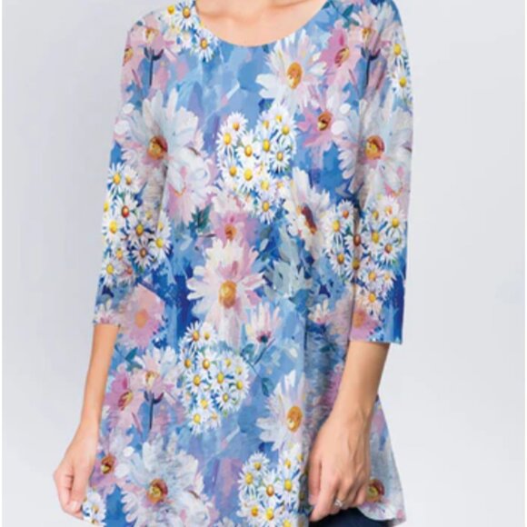*NWT* Dizzy Daisy Fit and Flare Tunic Top - Picture 1 of 6